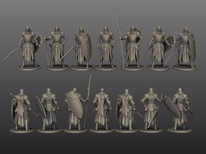 Medival Knights 3D print model