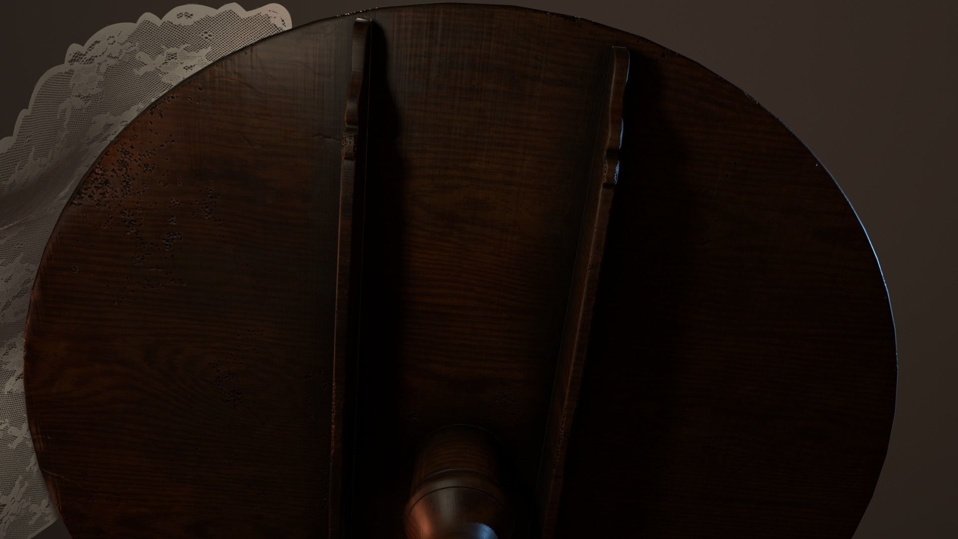 Old Wooden Table Low-poly 3D model_8