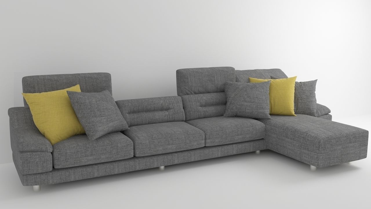 modern sofa  3D model_1