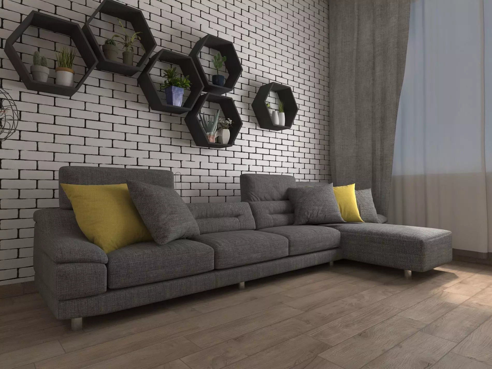 modern sofa  3D model_0