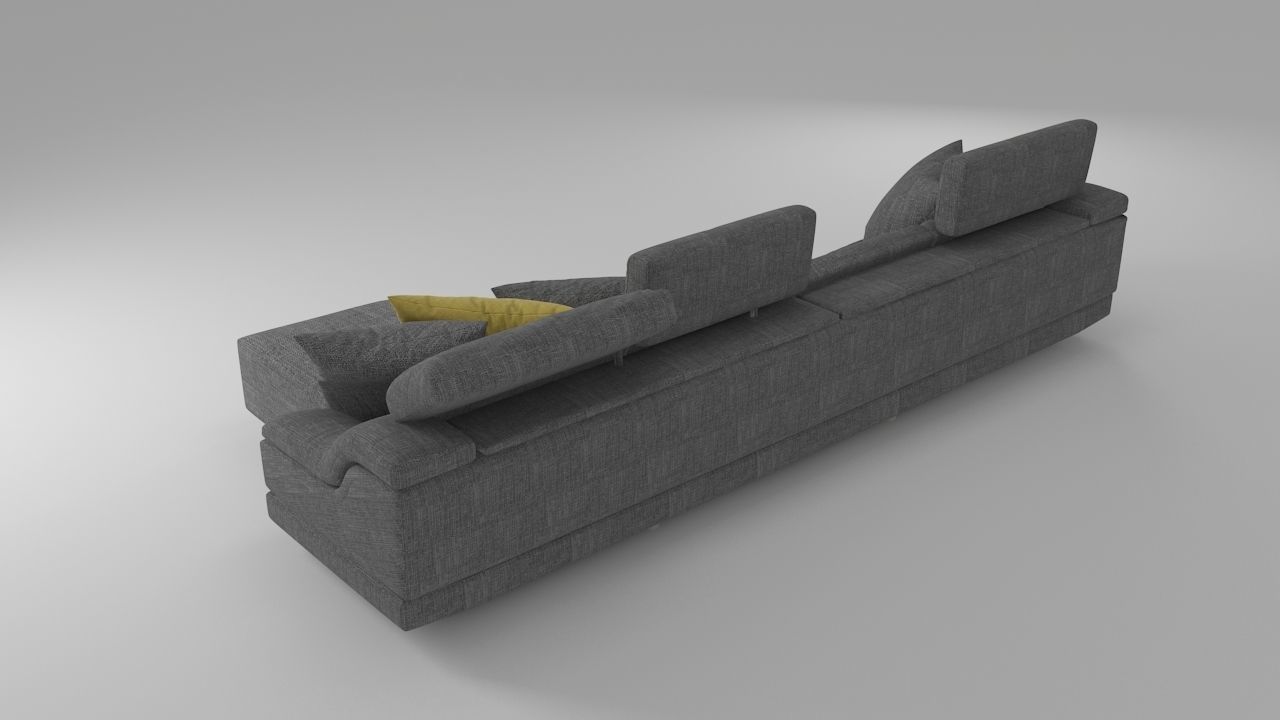 modern sofa  3D model_3