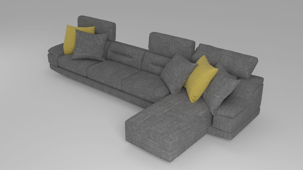 modern sofa  3D model_2