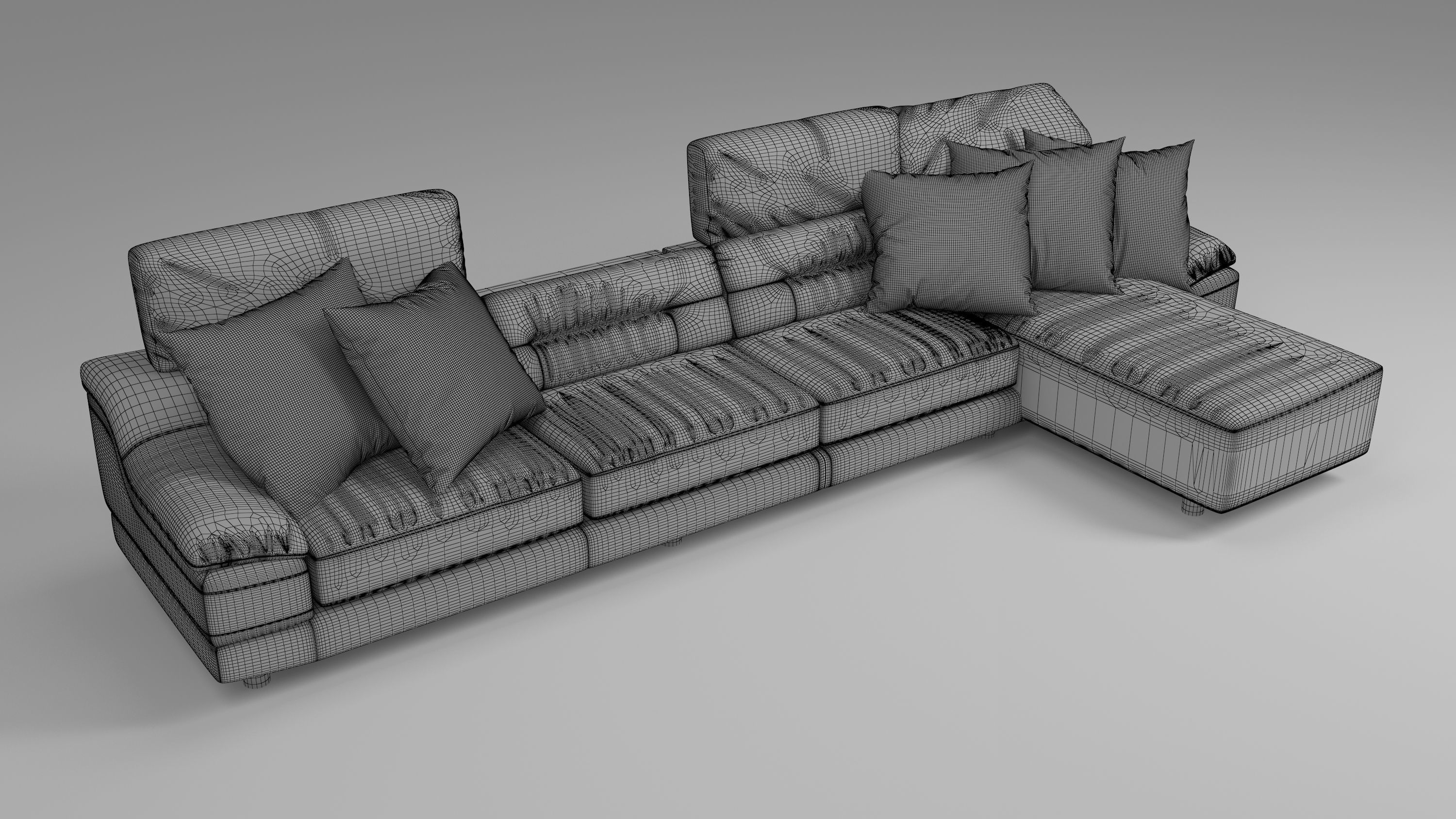 modern sofa  3D model_4