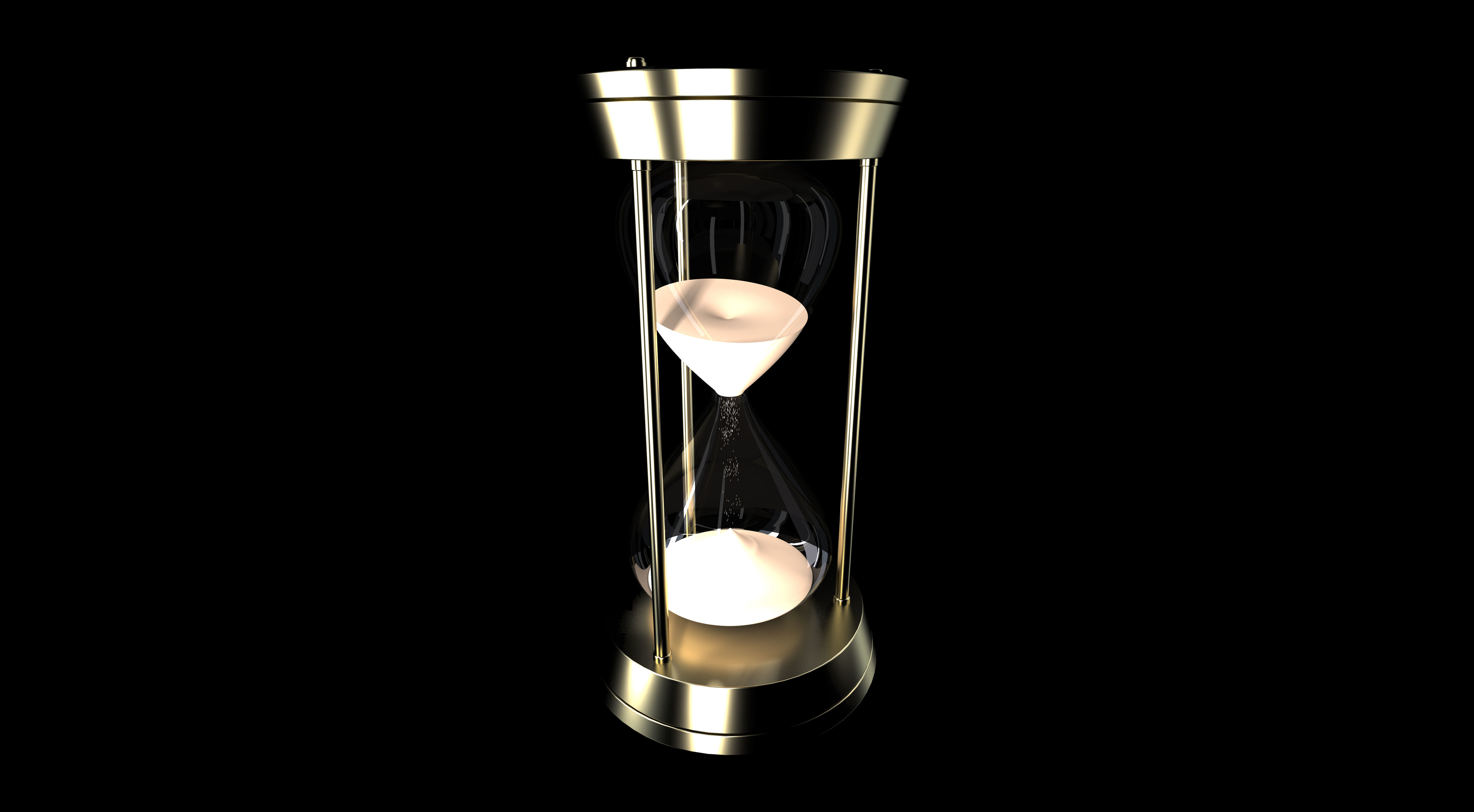 Hour Sand Timer GLASS 3D model_4