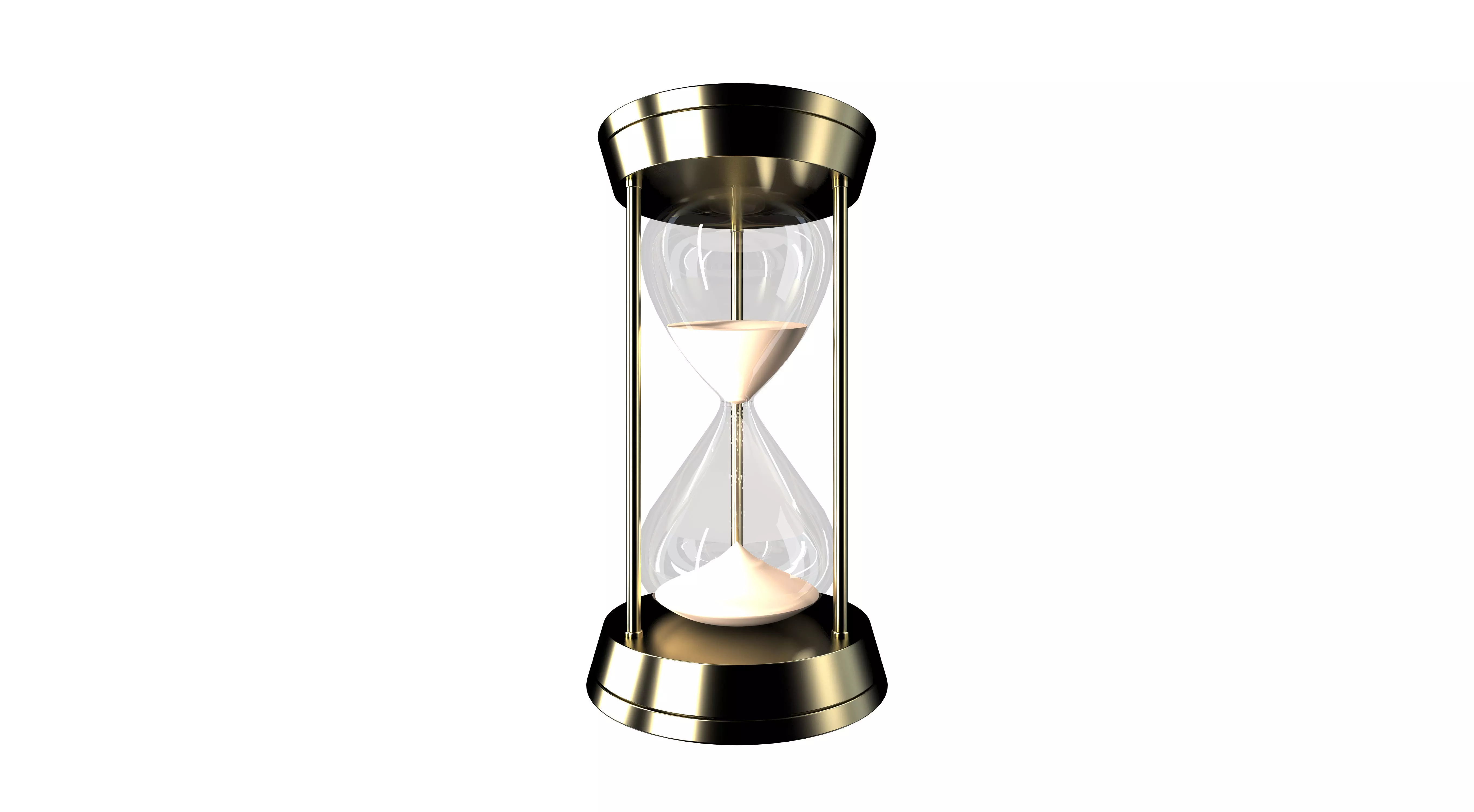 Hour Sand Timer GLASS 3D model_0