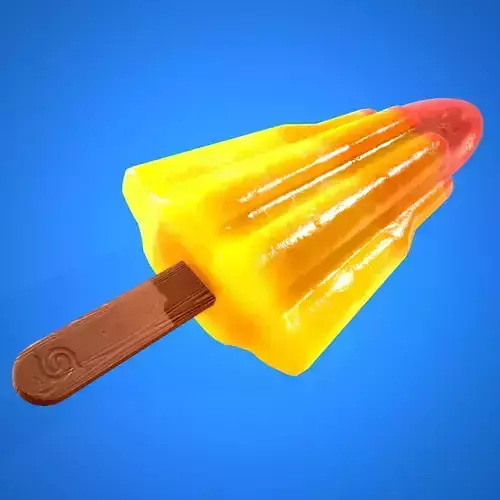 Rocket Ice Lolly Low-poly 3D model