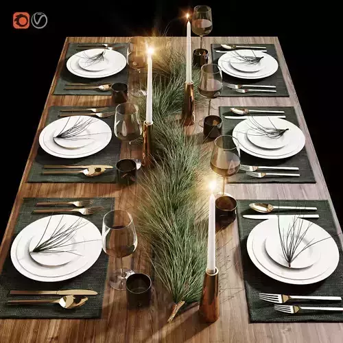Table setting 20 3D model