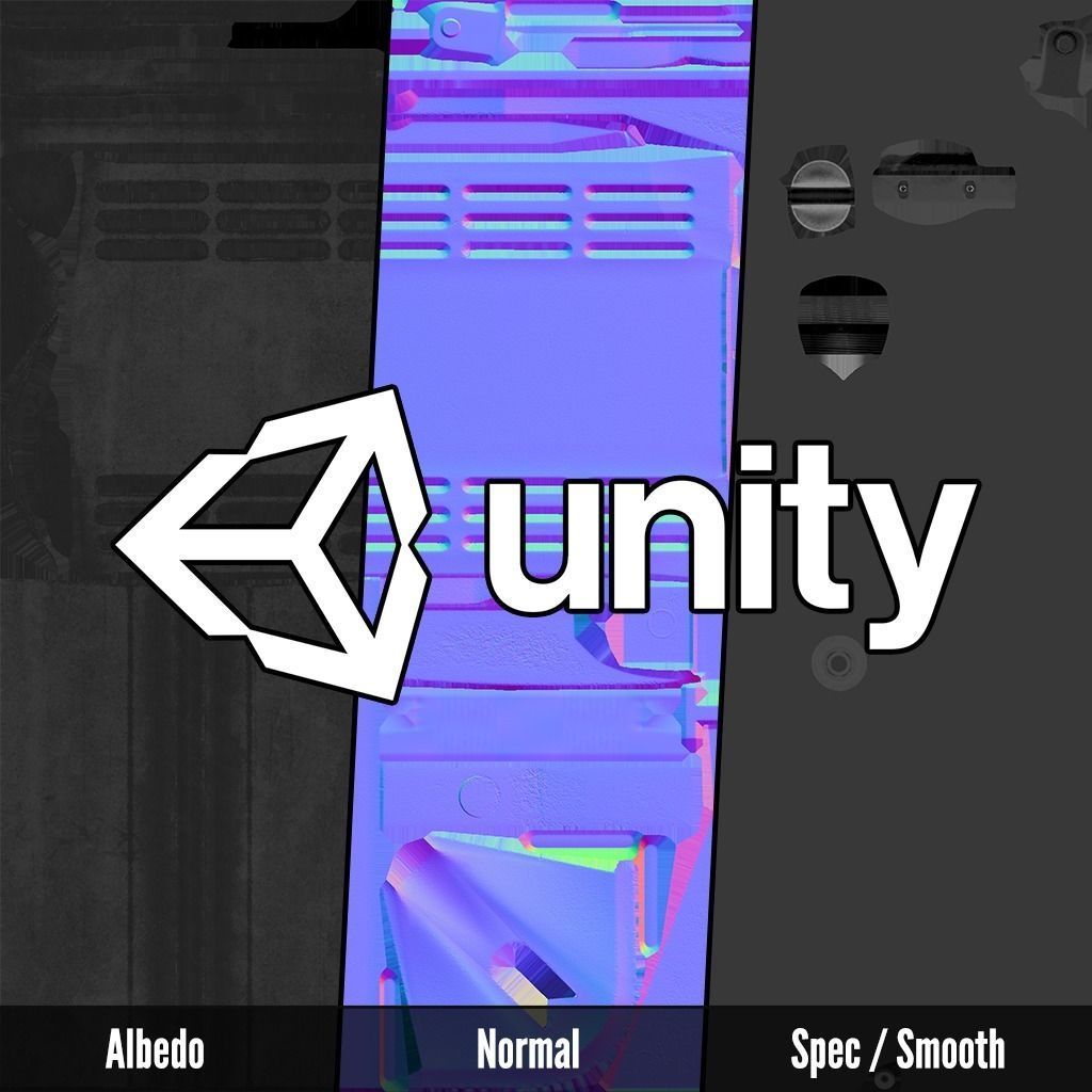 Colt LE AR15 Collapsible Buttstock Low-poly 3D model_21