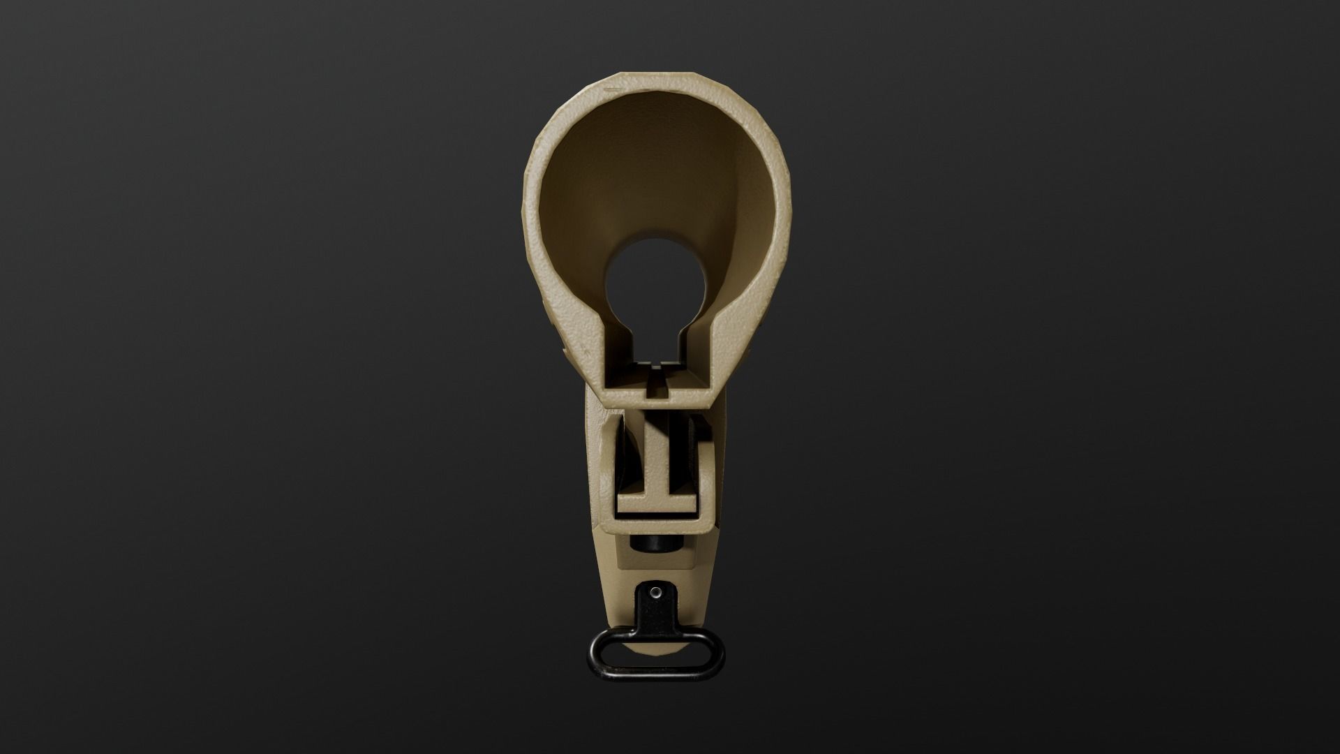 Colt LE AR15 Collapsible Buttstock Low-poly 3D model_9