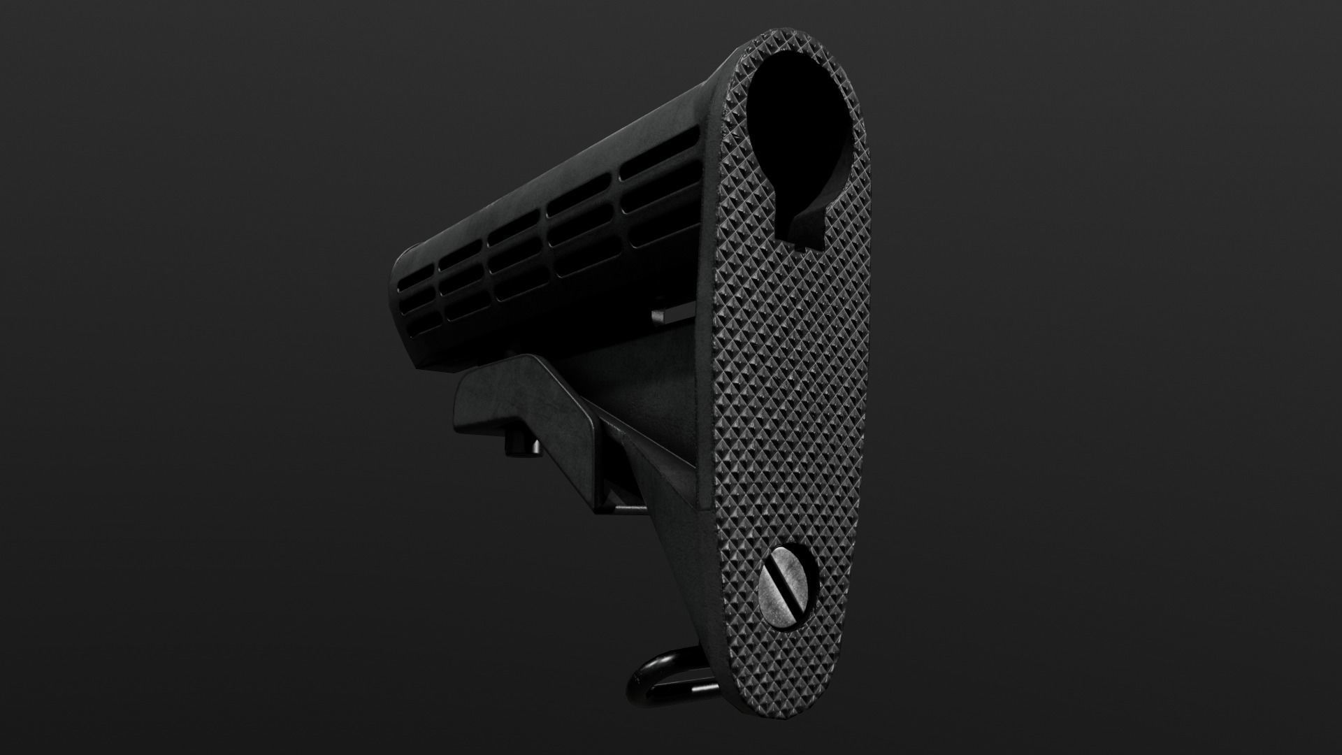 Colt LE AR15 Collapsible Buttstock Low-poly 3D model_14