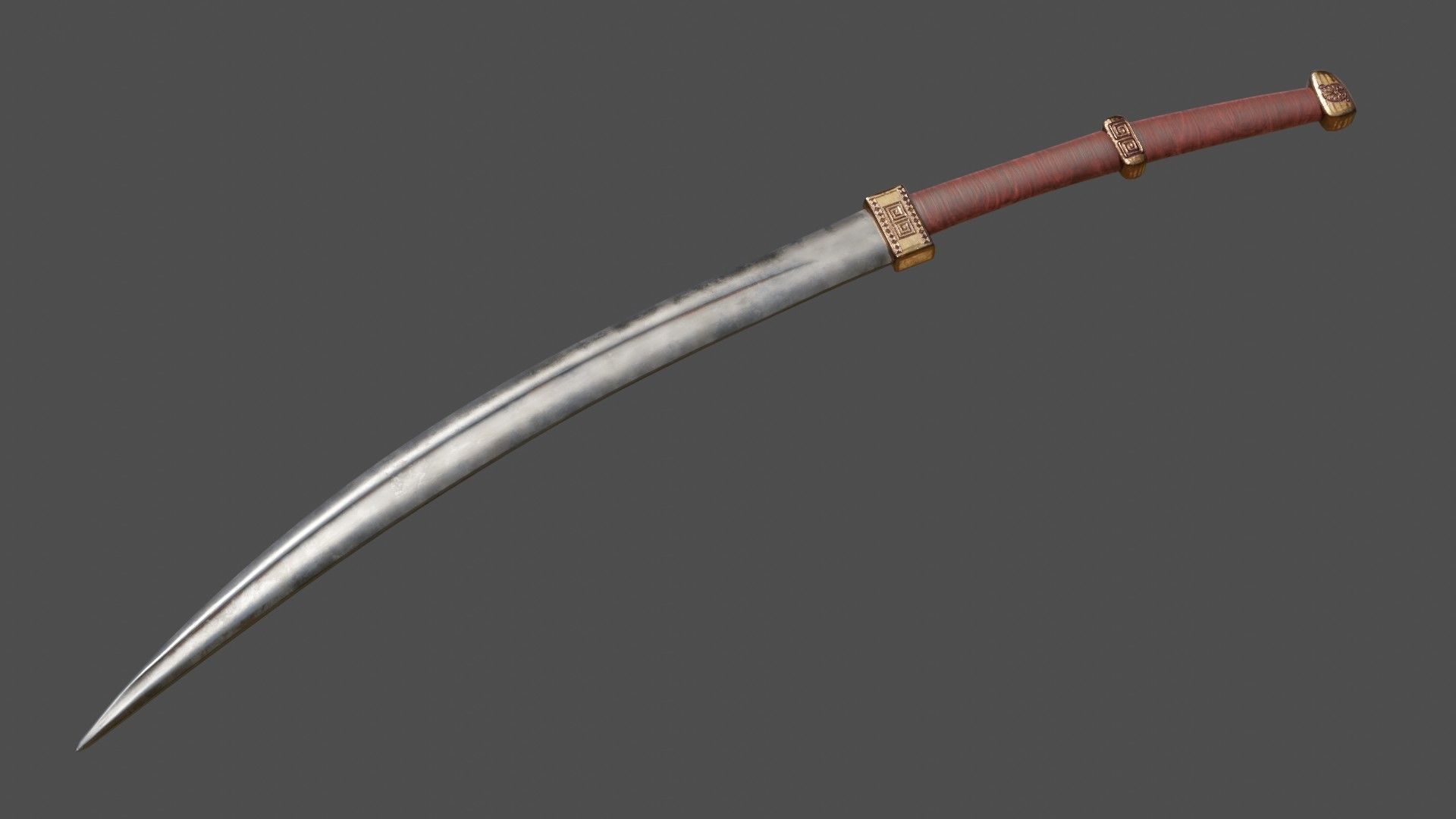 Falx Blade Low-poly 3D model_1