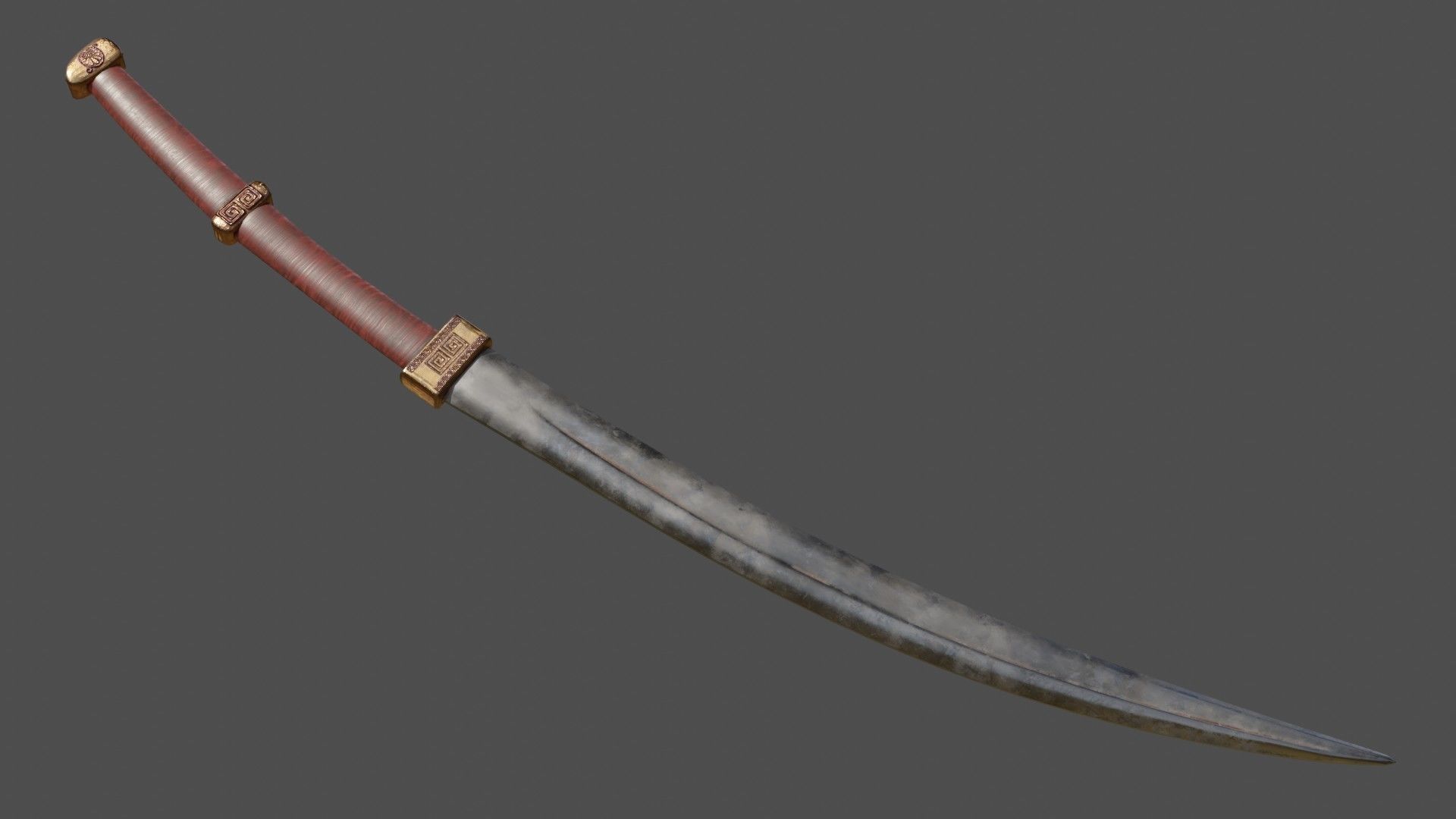 Falx Blade Low-poly 3D model_3