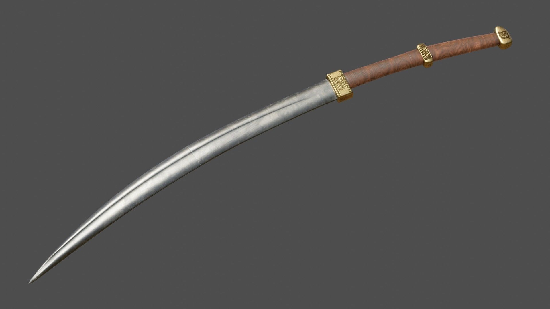 Falx Blade Low-poly 3D model_4