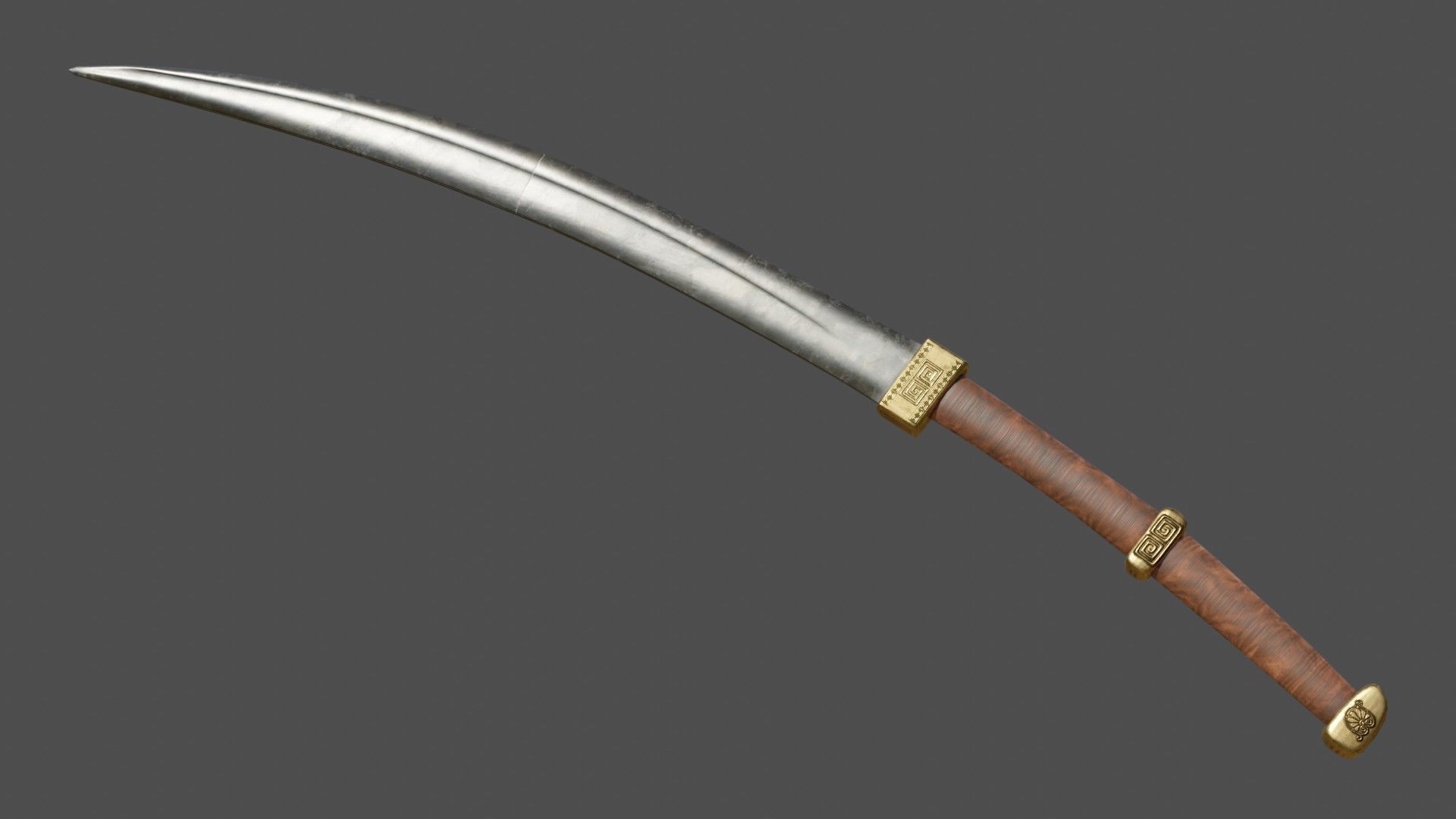 Falx Blade Low-poly 3D model_5