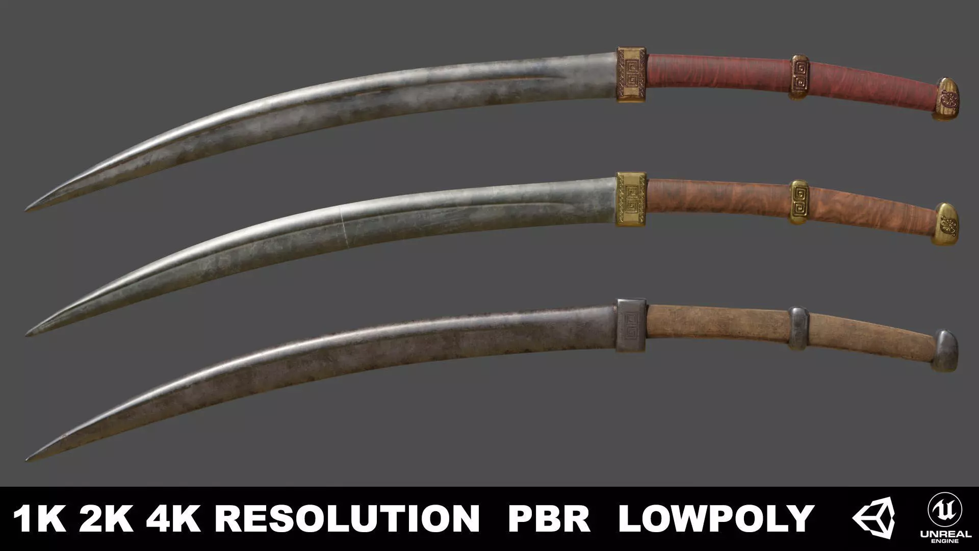 Falx Blade Low-poly 3D model_0