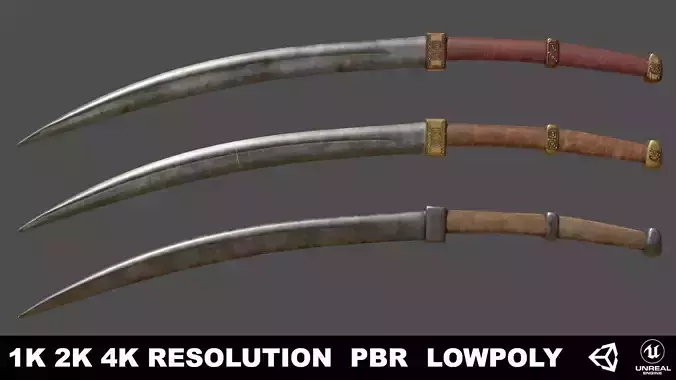 Falx Blade Low-poly 3D model
