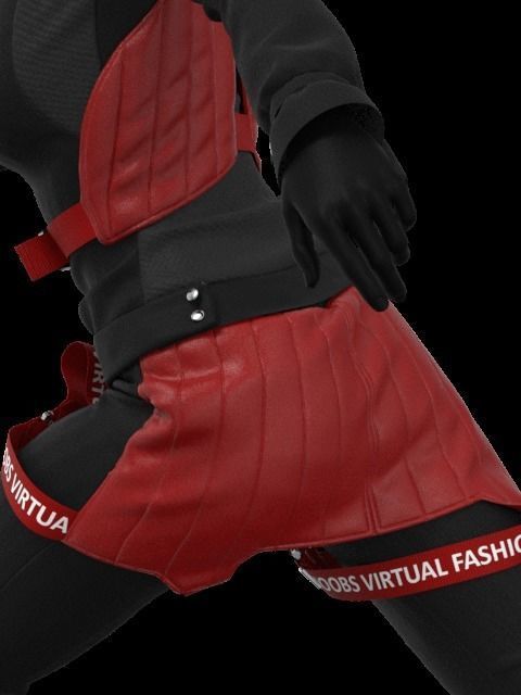 Female Outwear with Vest - Marvelous Designer and Clo3D 3D model_13