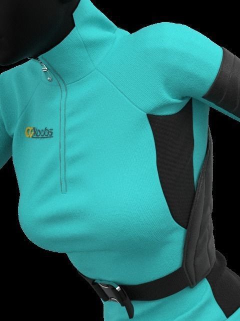 Female Outwear with Vest - Marvelous Designer and Clo3D 3D model_9