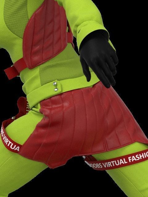 Female Outwear with Vest - Marvelous Designer and Clo3D 3D model_12