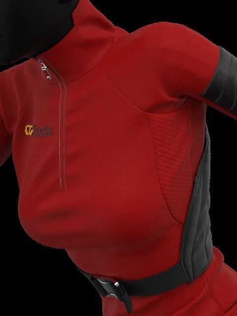 Female Outwear with Vest - Marvelous Designer and Clo3D 3D model_10