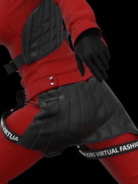 Female Outwear with Vest - Marvelous Designer and Clo3D 3D model_15