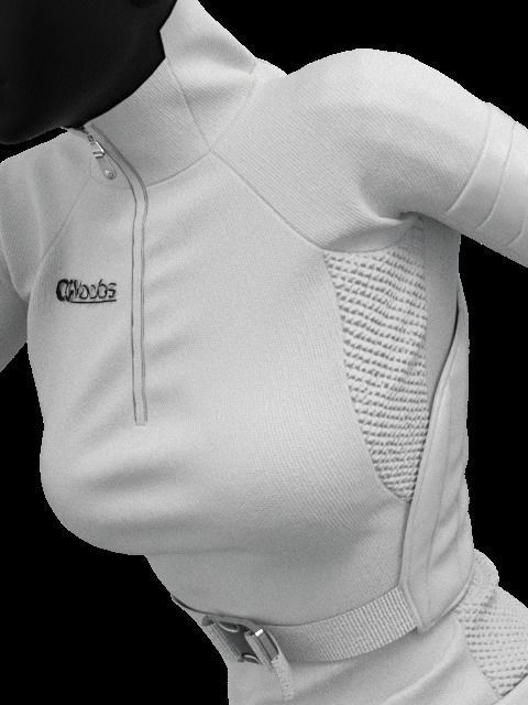 Female Outwear with Vest - Marvelous Designer and Clo3D 3D model_6