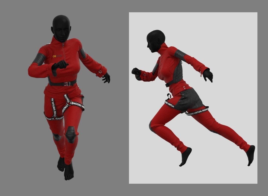 Female Outwear with Vest - Marvelous Designer and Clo3D 3D model_18