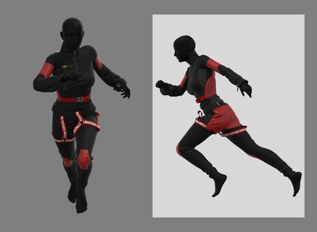 Female Outwear with Vest - Marvelous Designer and Clo3D 3D model_17