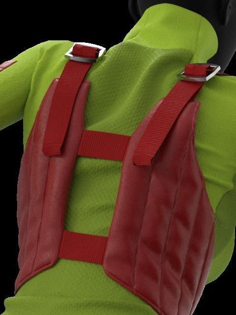 Female Outwear with Vest - Marvelous Designer and Clo3D 3D model_2