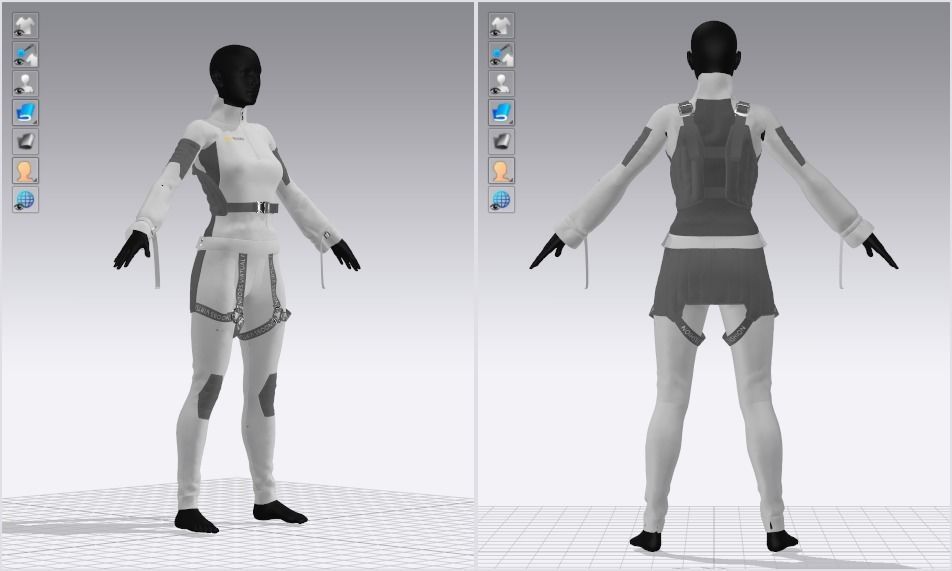 Female Outwear with Vest - Marvelous Designer and Clo3D 3D model_21