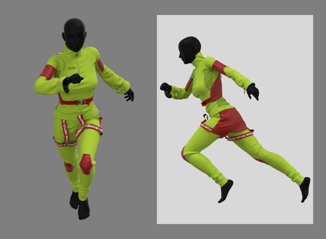 Female Outwear with Vest - Marvelous Designer and Clo3D 3D model_16