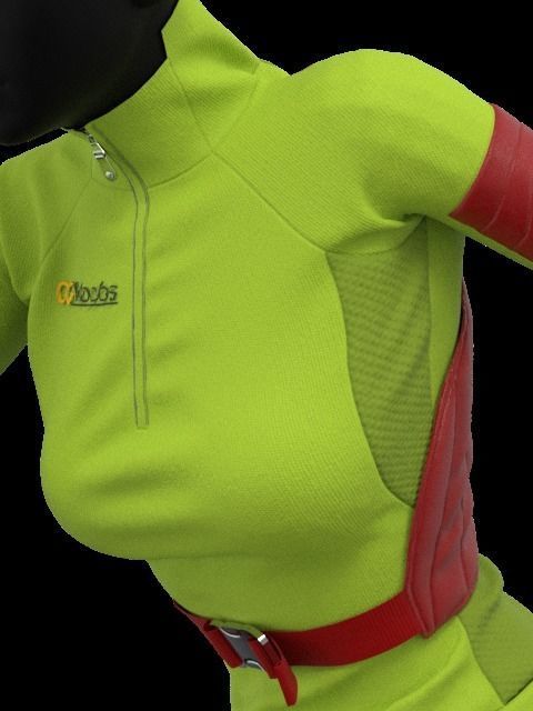 Female Outwear with Vest - Marvelous Designer and Clo3D 3D model_8