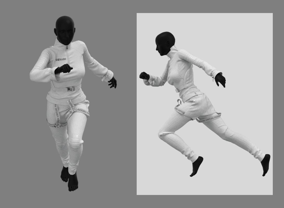 Female Outwear with Vest - Marvelous Designer and Clo3D 3D model_19