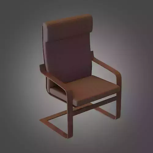 Chair Wooden Brown Realistic Pbr 4 Subdivision Ready for Film