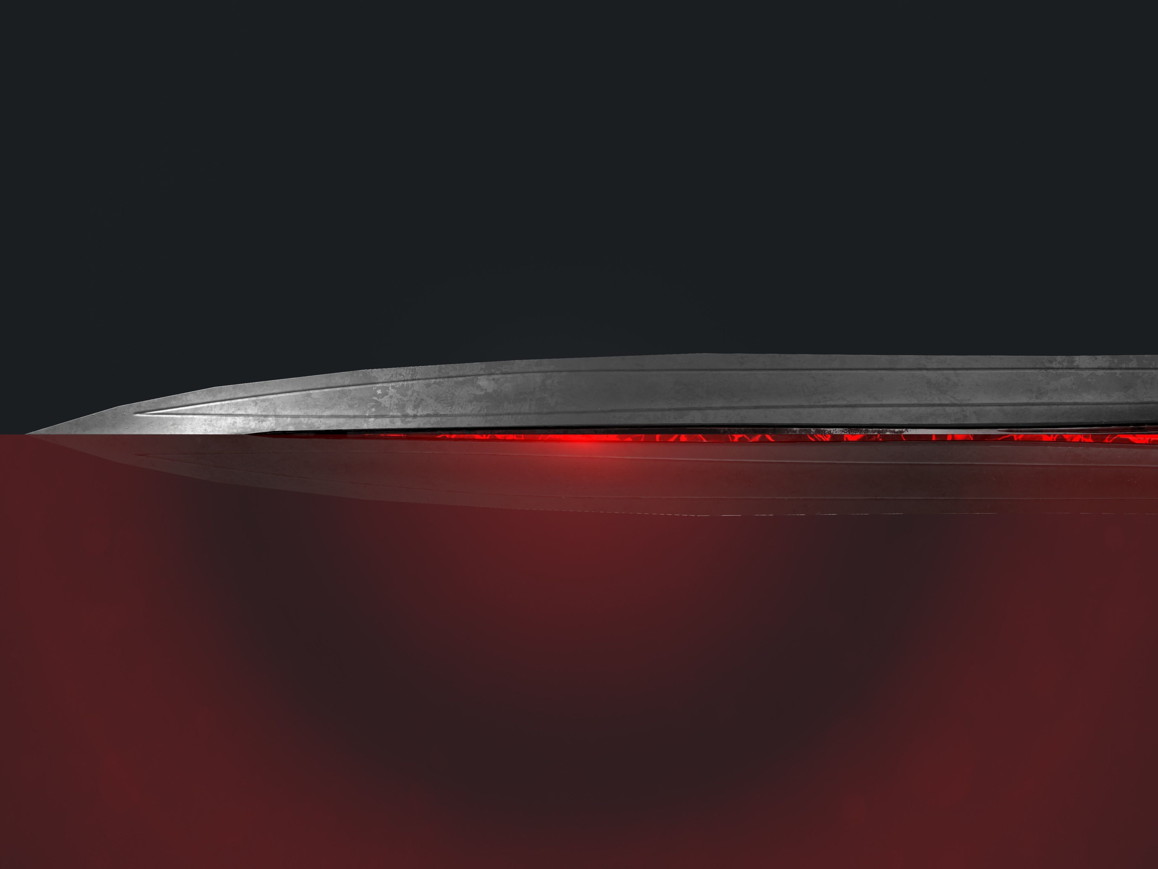 Vampire Sword Low-poly 3D model_5