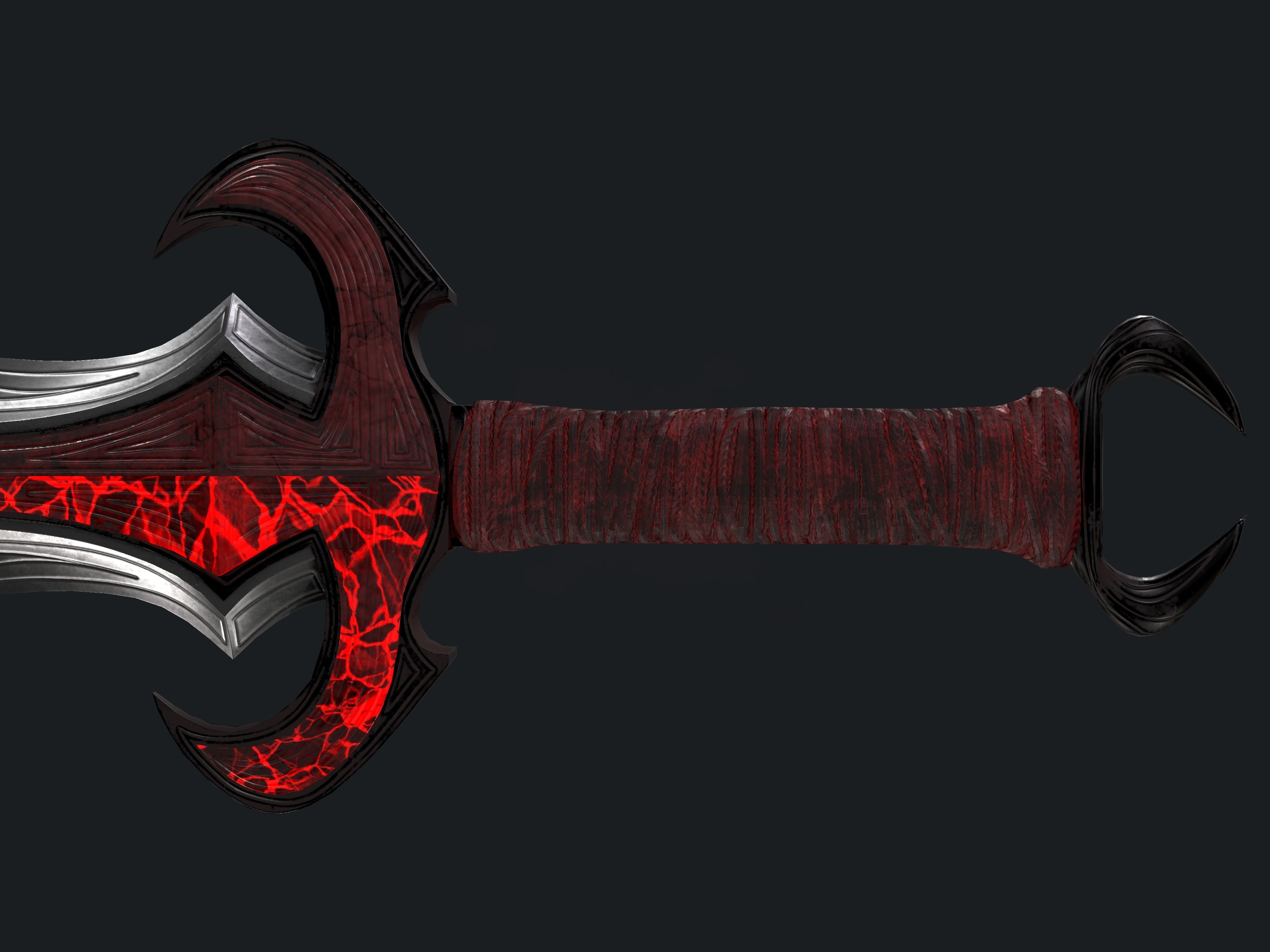Vampire Sword Low-poly 3D model_3