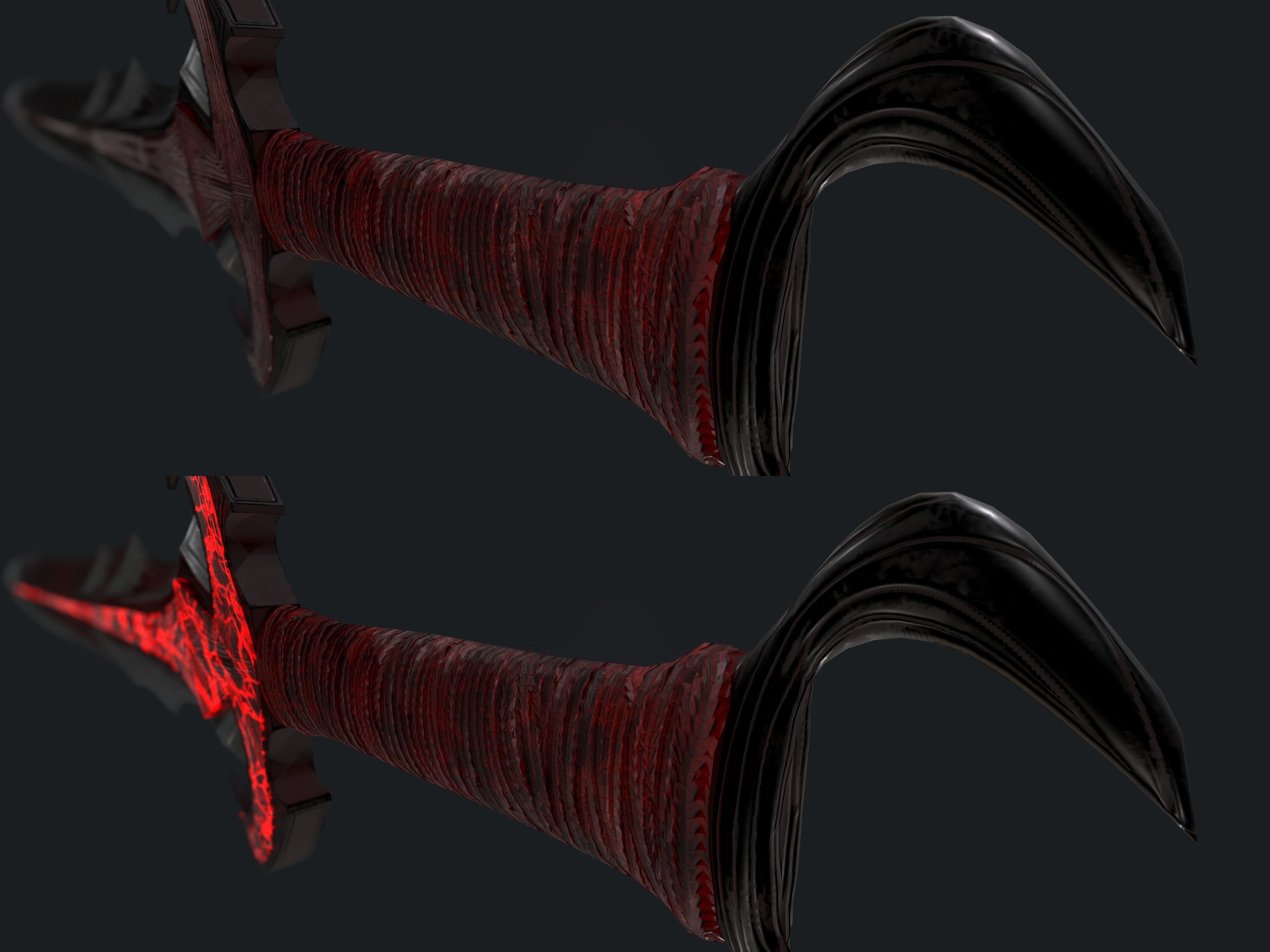 Vampire Sword Low-poly 3D model_13