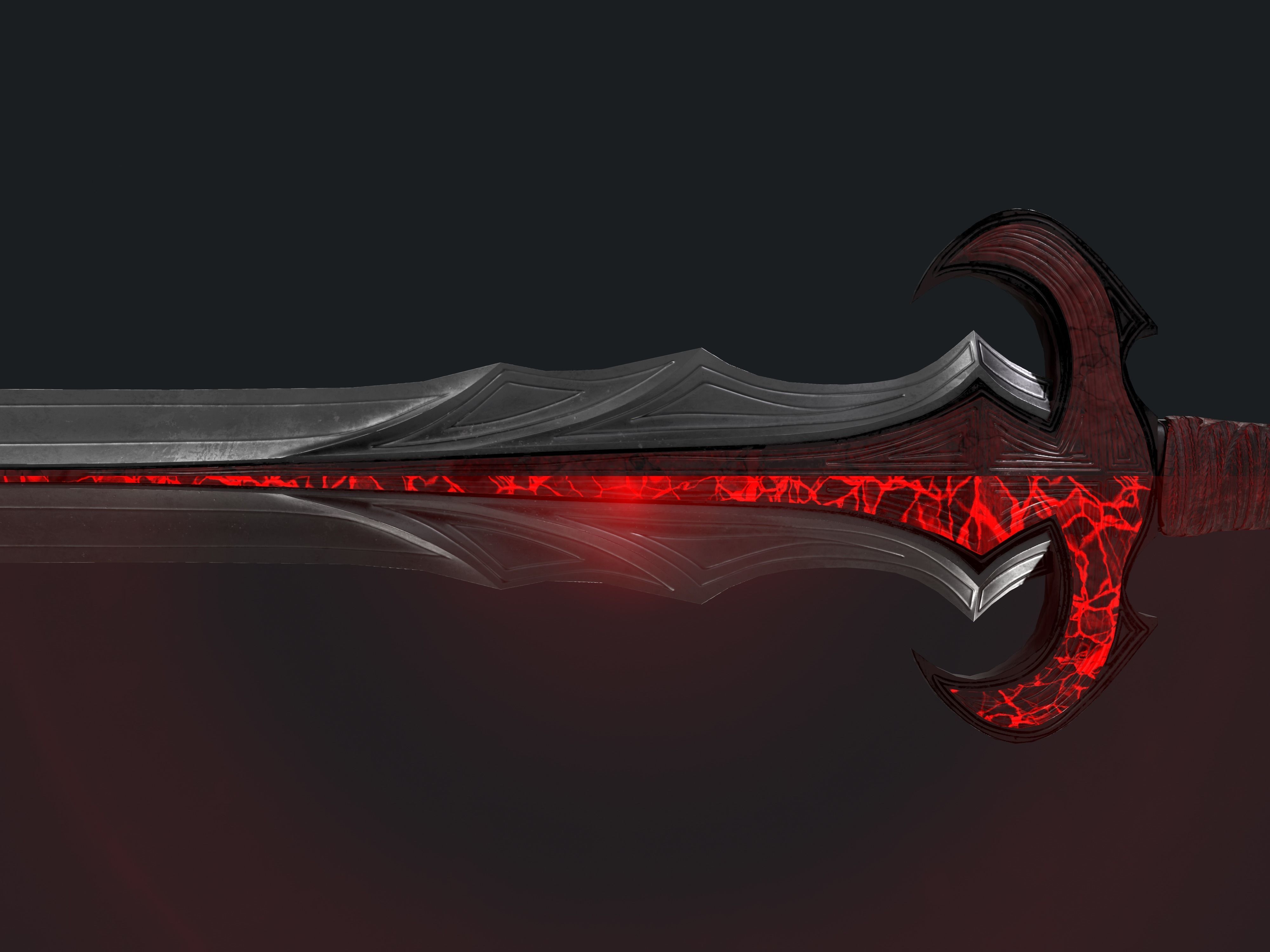 Vampire Sword Low-poly 3D model_4