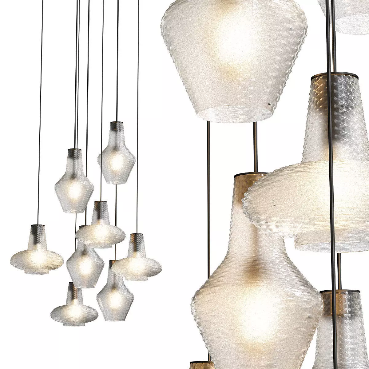 Lute Pendant Light 3D model_0