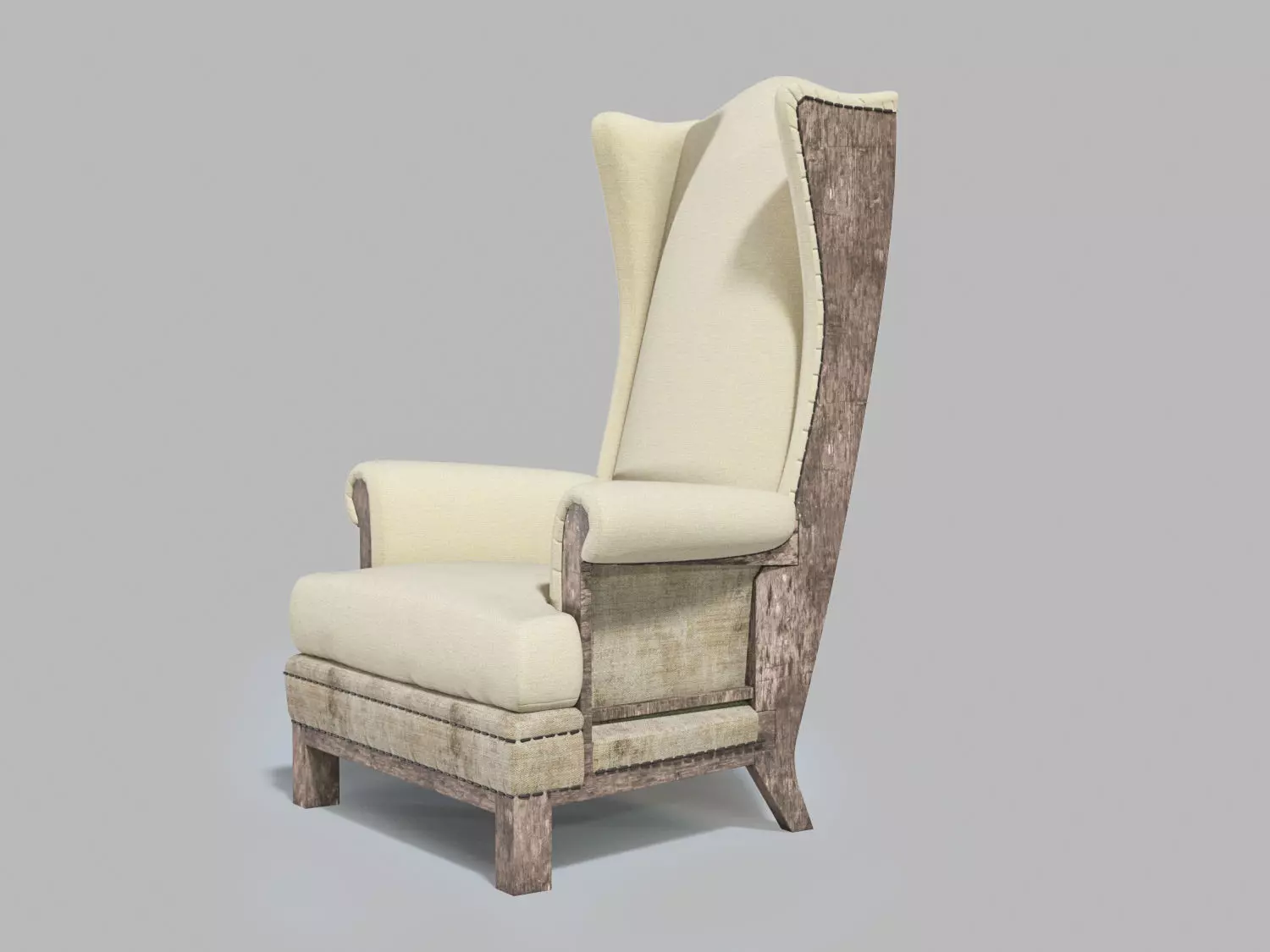 DECONSTRUCTED HIGHBACK WINGBACK CHAIR 3D model