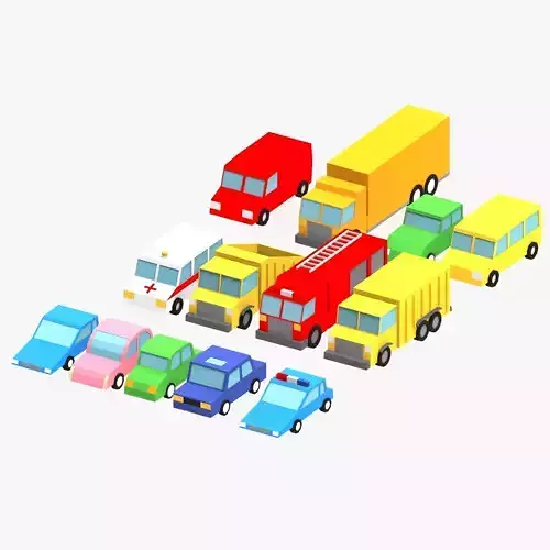 Low poly Car pack