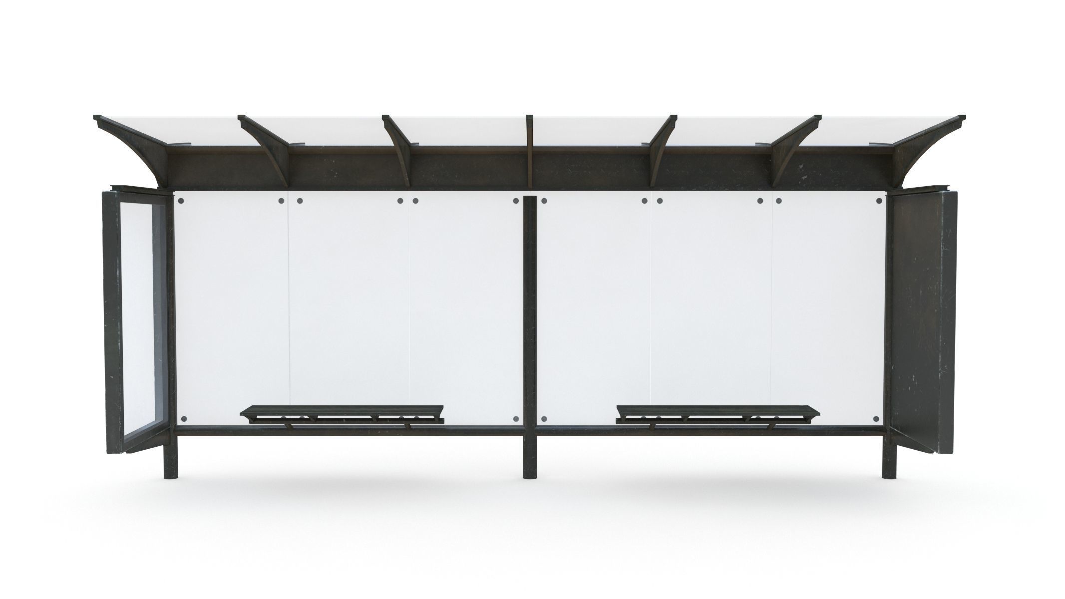 9 Bus Stop Collection Low-poly 3D model_11