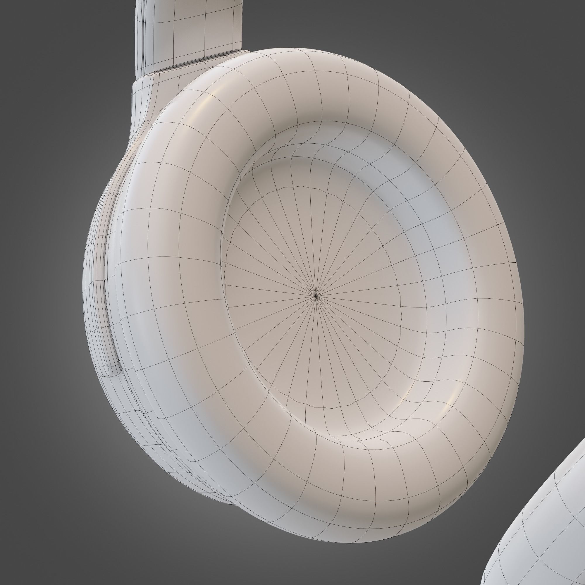 Headphone Red Subdivision Ready for Film Low-poly 3D model_24