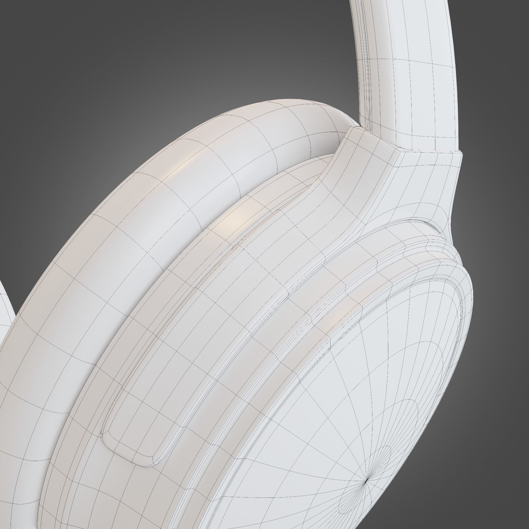 Headphone Red Subdivision Ready for Film Low-poly 3D model_27