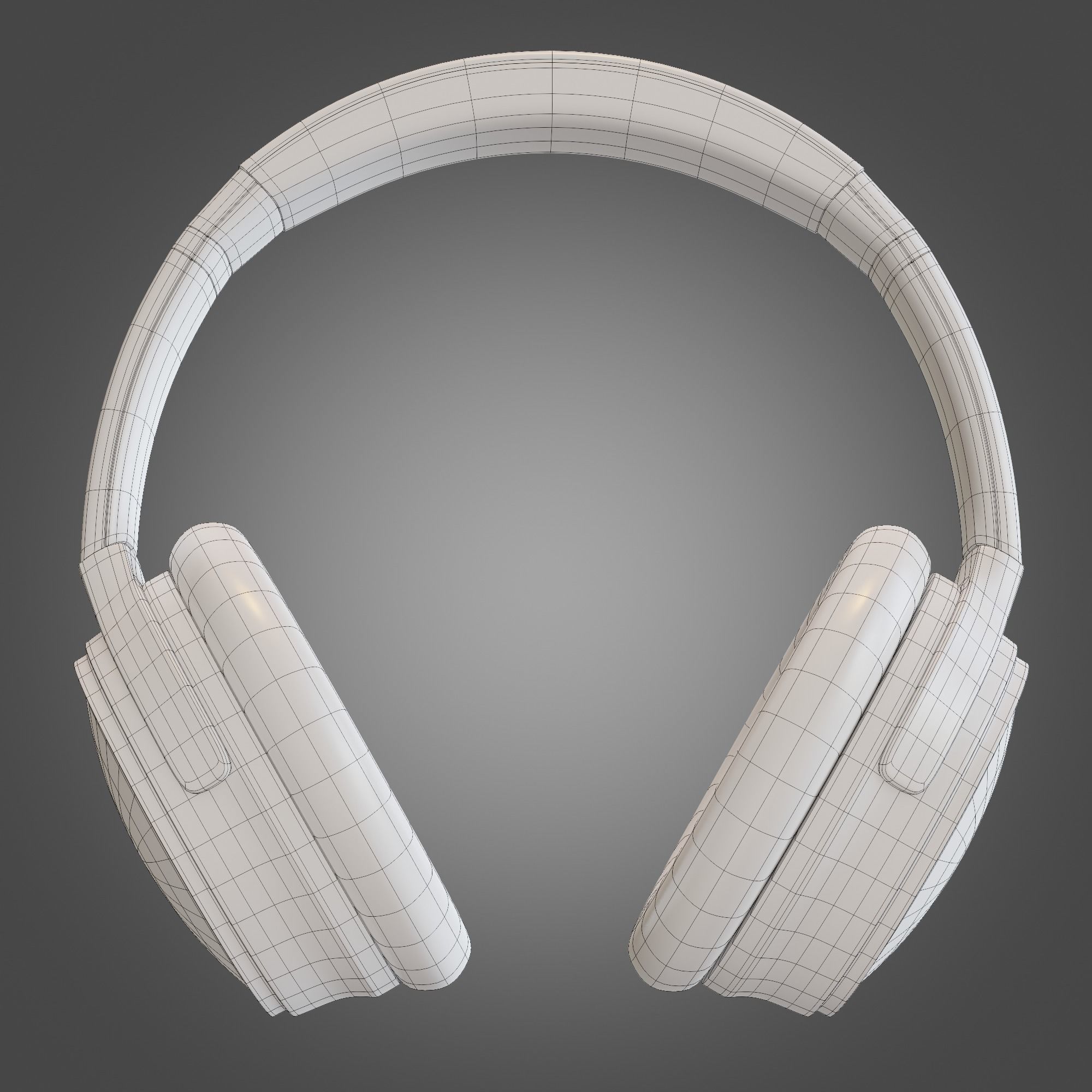 Headphone Red Subdivision Ready for Film Low-poly 3D model_35