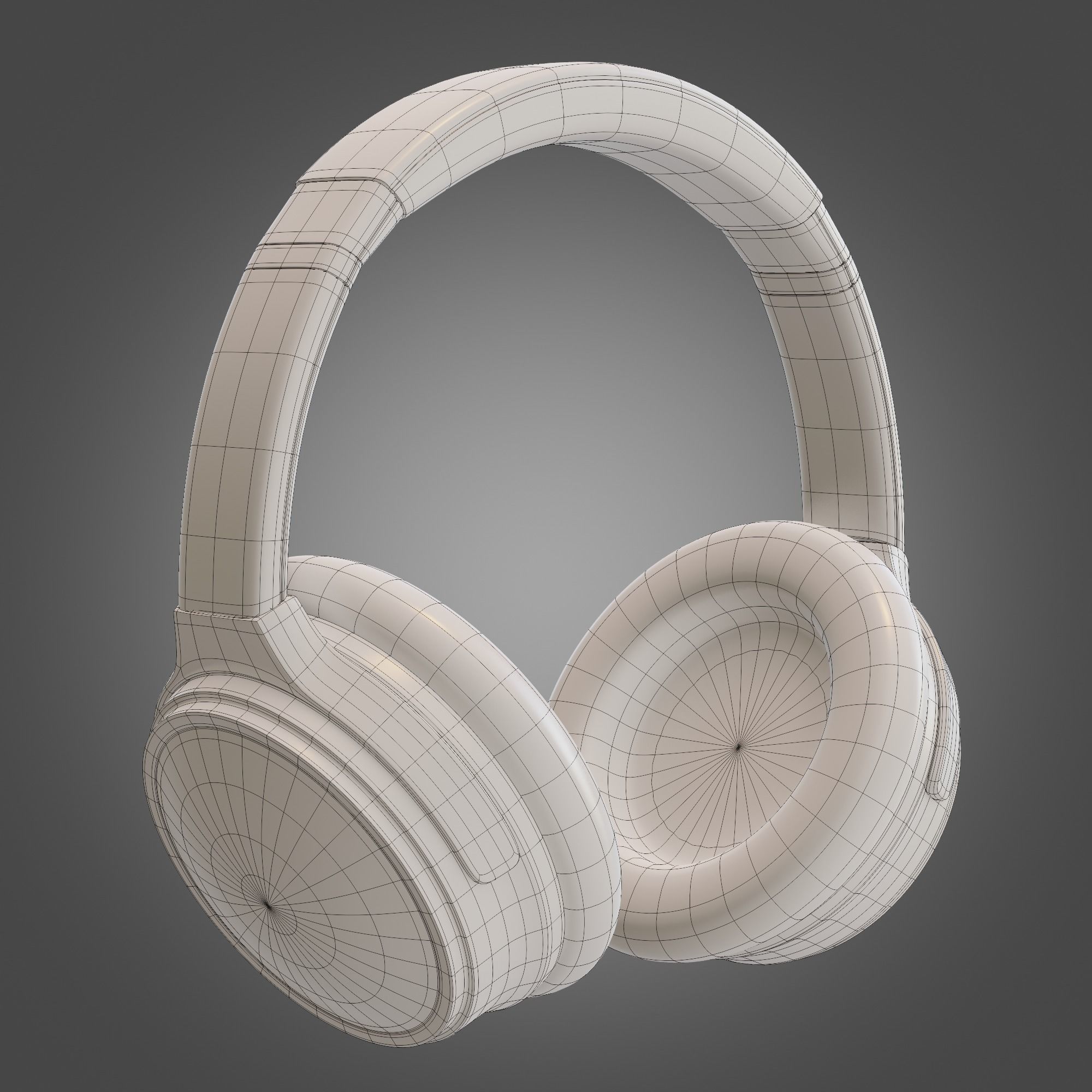 Headphone Red Subdivision Ready for Film Low-poly 3D model_21