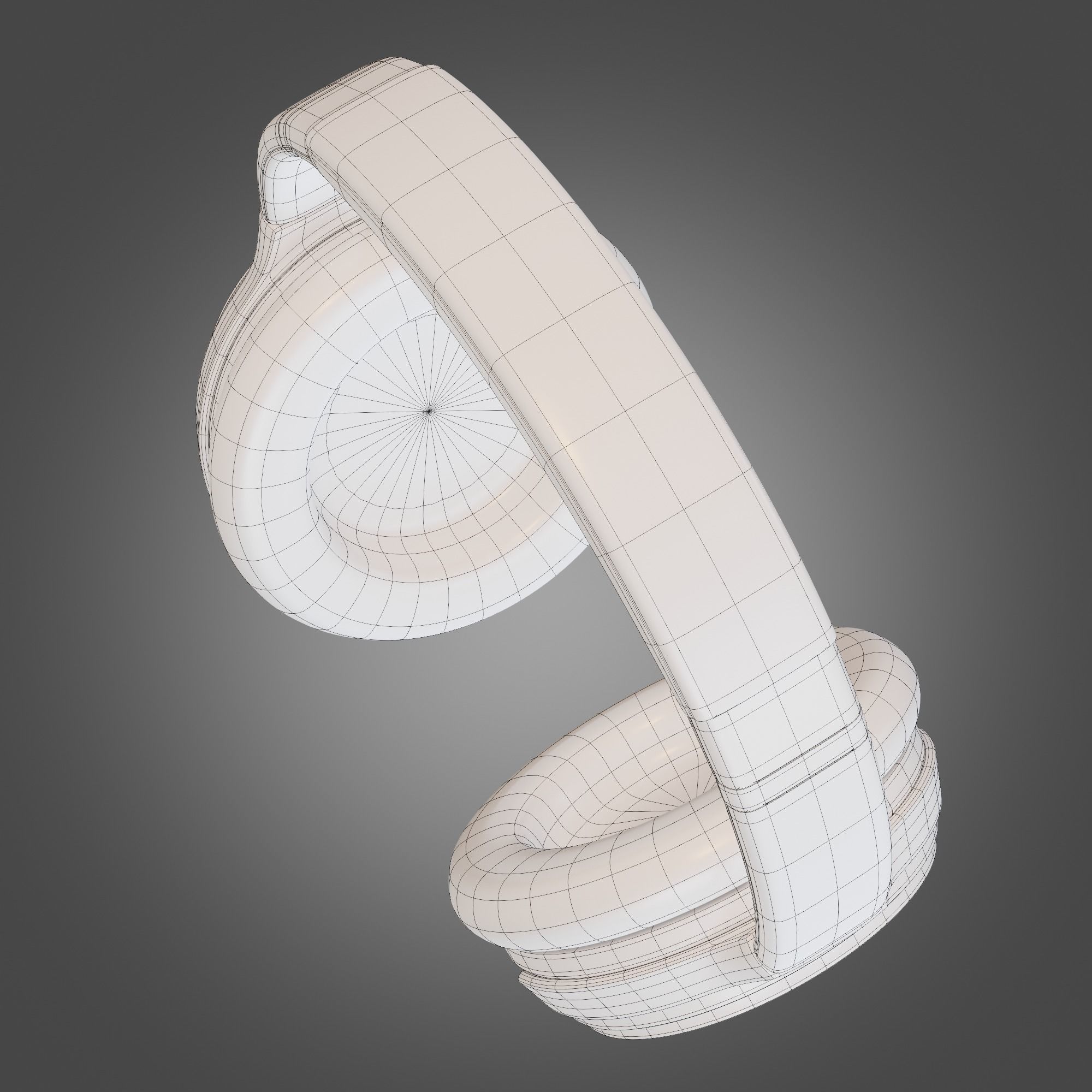 Headphone Red Subdivision Ready for Film Low-poly 3D model_30