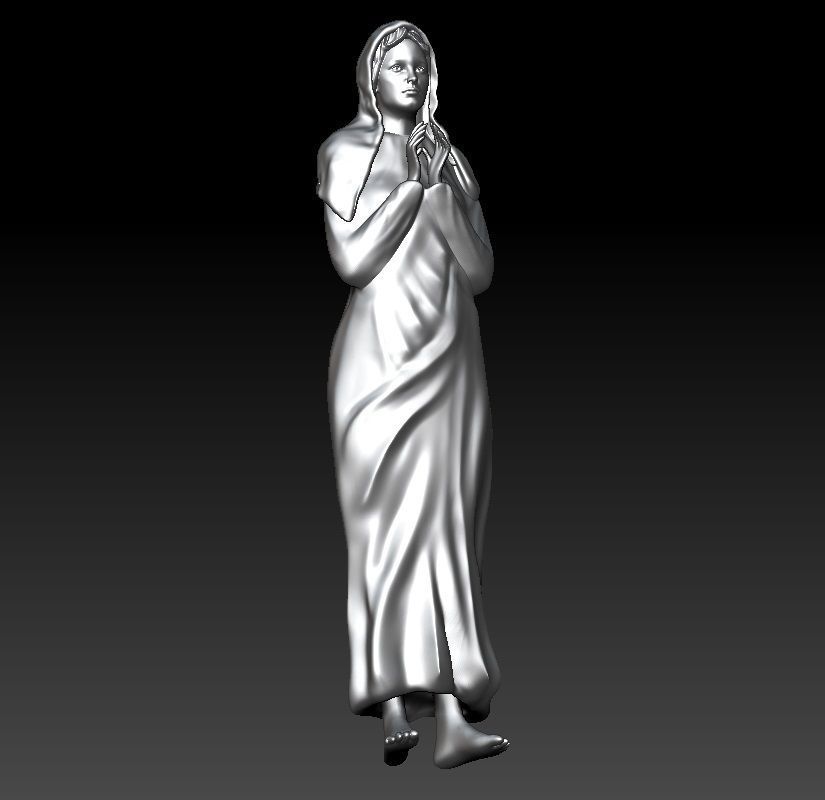 St Mary figurine 3D print model_2