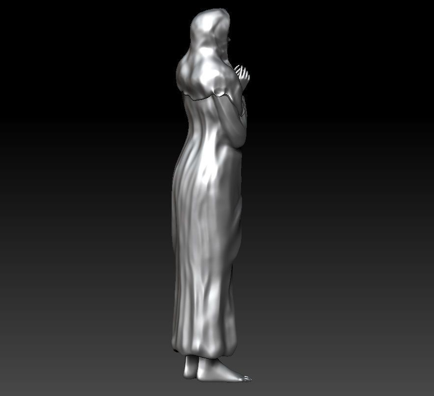 St Mary figurine 3D print model_4