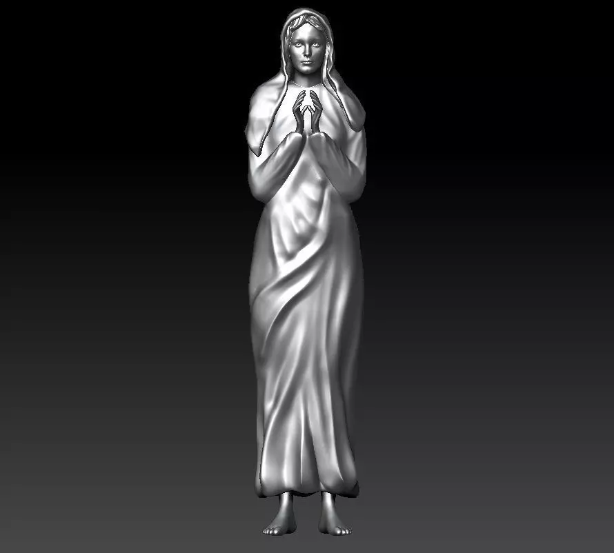 St Mary figurine 3D print model_0